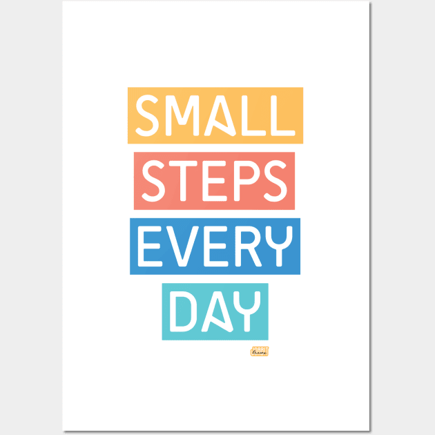 Small Steps Every Day Wall Art by Joabit Draws